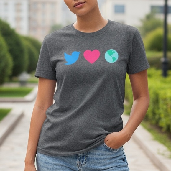 Original TWITTER Tweet Bird T-Shirt Tee Top Small S NEW
